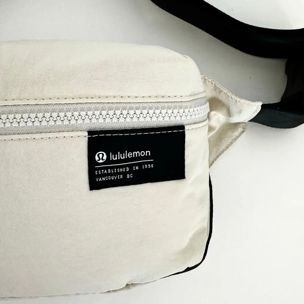 Lululemon Clean Lines Nylon Belt Bag 2L in White Opal